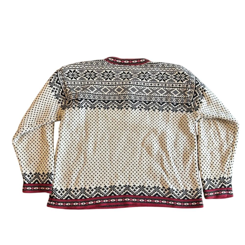 L.L.Bean Fair Isle Sweater Women’s 3X Cozy Nordic Knit Black Winter Cottagecore - Picture 4 of 4